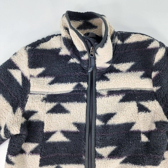 The North Face Girl's Campshire Full zip sweater Sz L 14-16 shepra Aztec jackets - Picture 4 of 11